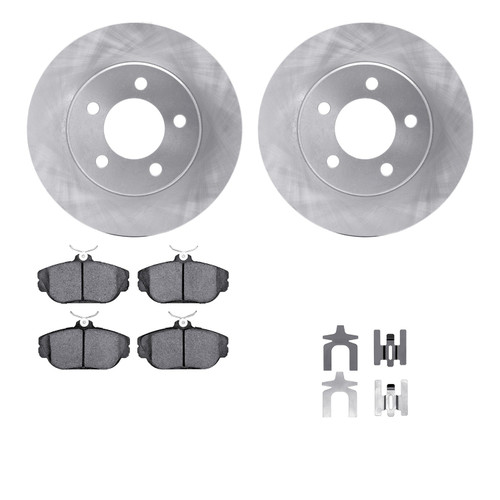DFC Brake Rotor with 5000 Brake Pads and Hardware Kit 6512-54310