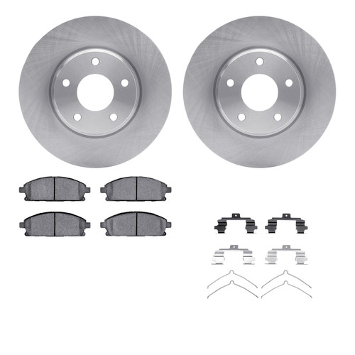 DFC Brake Rotor with 5000 Brake Pads and Hardware Kit 6512-67453