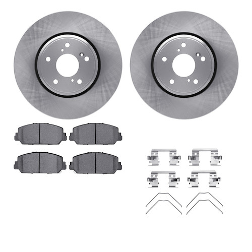 DFC Brake Rotor with 5000 Brake Pads and Hardware Kit 6512-59483