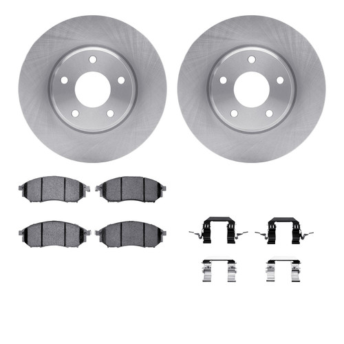 DFC Brake Rotor with 5000 Brake Pads and Hardware Kit 6512-67454