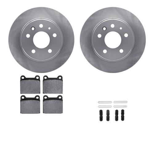 DFC Brake Rotor with 5000 Brake Pads and Hardware Kit 6512-63142