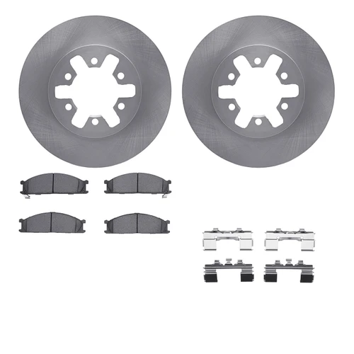 DFC Brake Rotor with 5000 Brake Pads and Hardware Kit 6512-67278