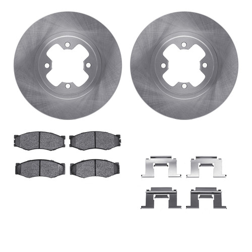 DFC Brake Rotor with 5000 Brake Pads and Hardware Kit 6512-67136