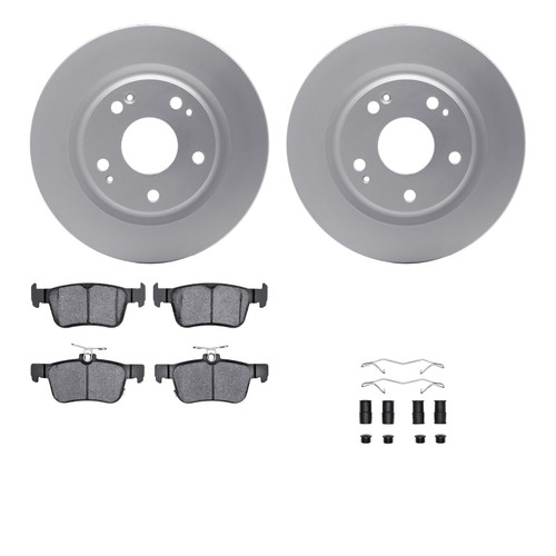 DFC Brake Rotor with 5000 Brake Pads and Hardware Kit 6512-59507
