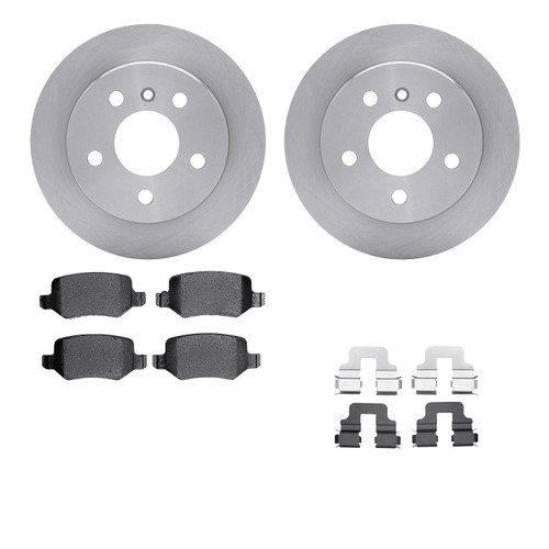DFC Brake Rotor with 5000 Brake Pads and Hardware Kit 6512-63437