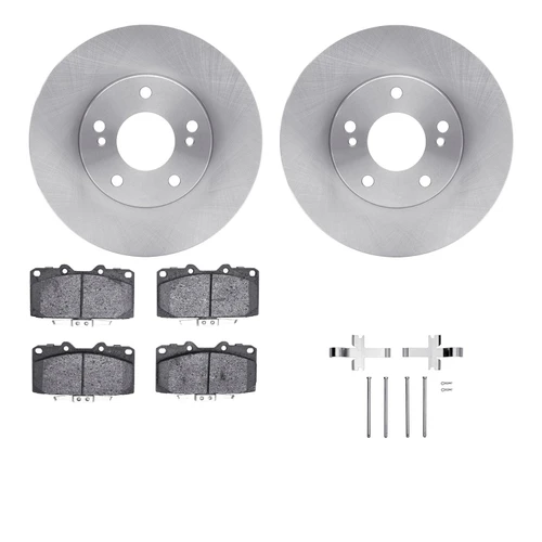 DFC Brake Rotor with 5000 Brake Pads and Hardware Kit 6512-67139