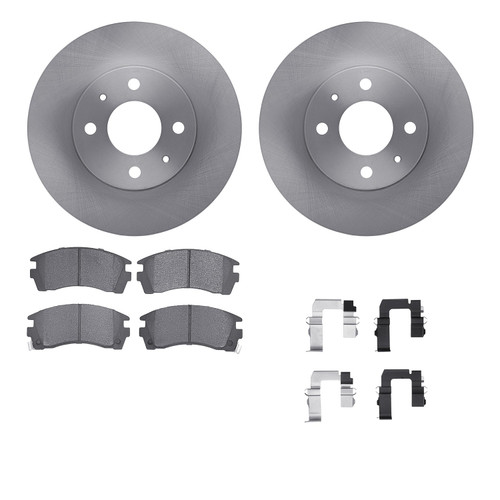 DFC Brake Rotor with 5000 Brake Pads and Hardware Kit 6512-67152