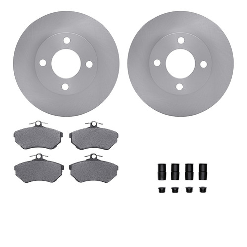 DFC Brake Rotor with 5000 Brake Pads and Hardware Kit 6512-73082