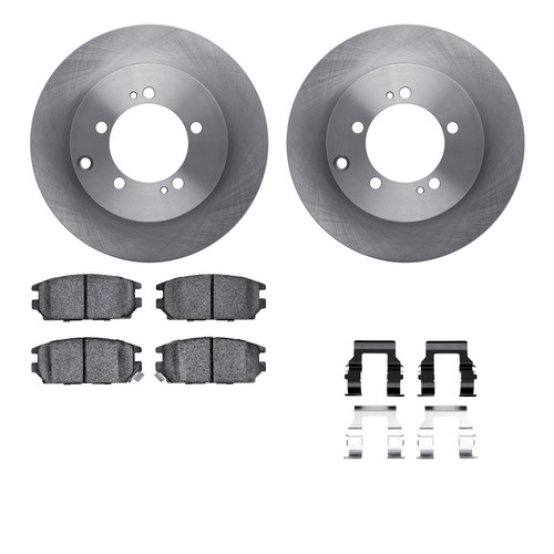 DFC Brake Rotor with 5000 Brake Pads and Hardware Kit 6512-72191