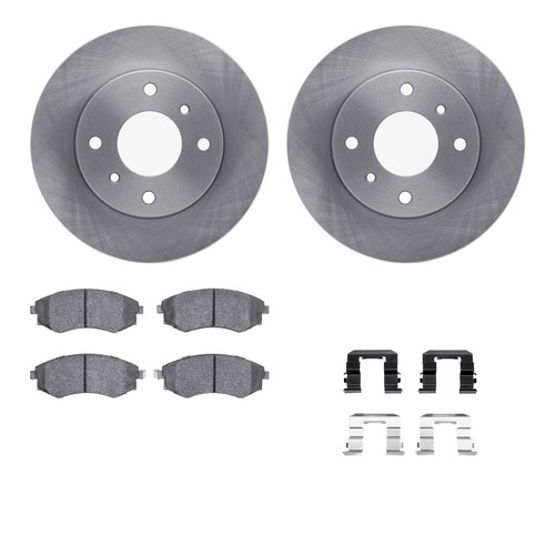 DFC Brake Rotor with 5000 Brake Pads and Hardware Kit 6512-67227