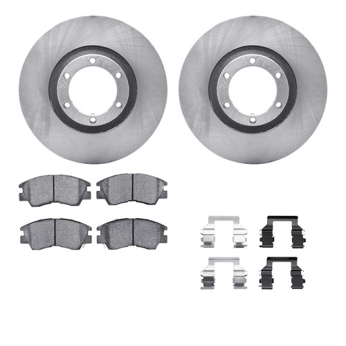 DFC Brake Rotor with 5000 Brake Pads and Hardware Kit 6512-72275