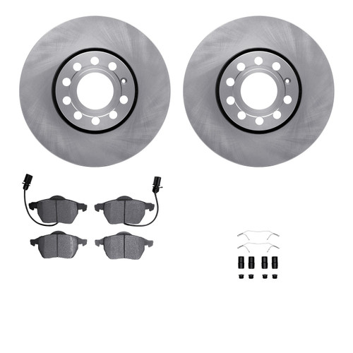 DFC Brake Rotor with 5000 Brake Pads and Hardware Kit 6512-73281