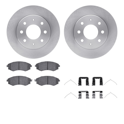 DFC Brake Rotor with 5000 Brake Pads and Hardware Kit 6512-72143
