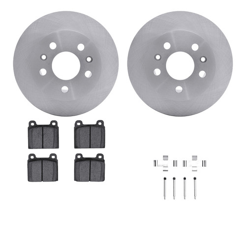 DFC Brake Rotor with 5000 Brake Pads and Hardware Kit 6512-74392