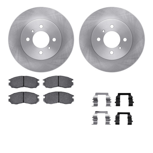 DFC Brake Rotor with 5000 Brake Pads and Hardware Kit 6512-72200