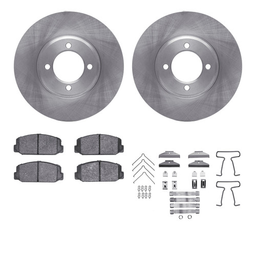 DFC Brake Rotor with 5000 Brake Pads and Hardware Kit 6512-76118