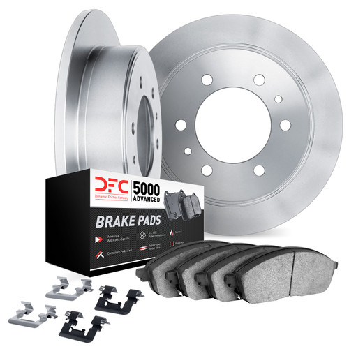 DFC Brake Rotor with 5000 Brake Pads and Hardware Kit 6512-67429