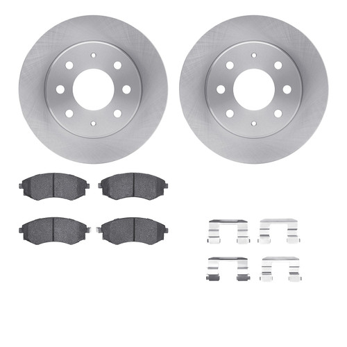 DFC Brake Rotor with 5000 Brake Pads and Hardware Kit 6512-72145