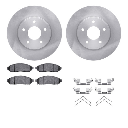 DFC Brake Rotor with 5000 Brake Pads and Hardware Kit 6512-67519