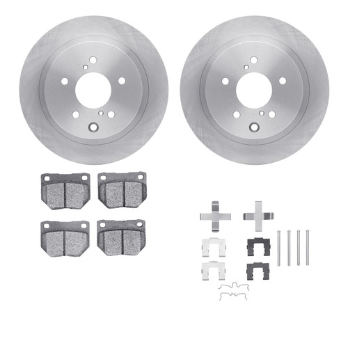 DFC Brake Rotor with 5000 Brake Pads and Hardware Kit 6512-67248