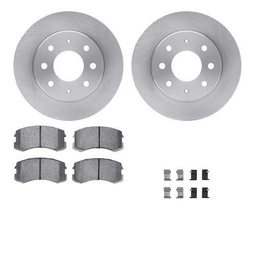 DFC Brake Rotor with 5000 Brake Pads and Hardware Kit 6512-72146