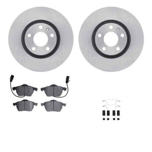 DFC Brake Rotor with 5000 Brake Pads and Hardware Kit 6512-73301