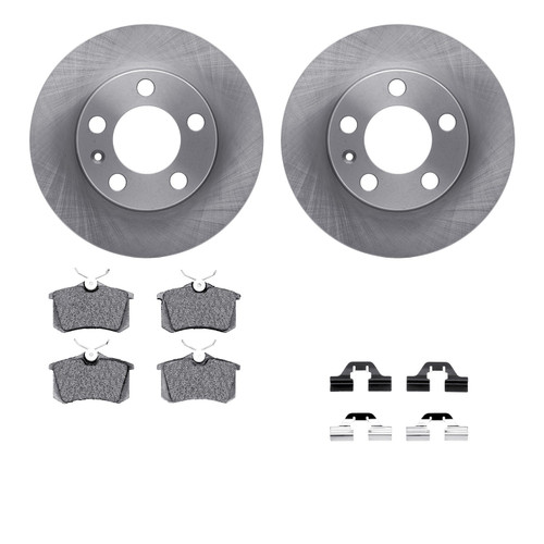 DFC Brake Rotor with 5000 Brake Pads and Hardware Kit 6512-74238