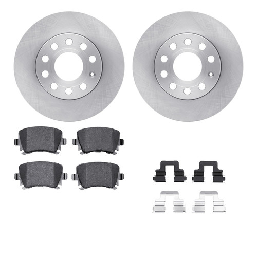 DFC Brake Rotor with 5000 Brake Pads and Hardware Kit 6512-74311
