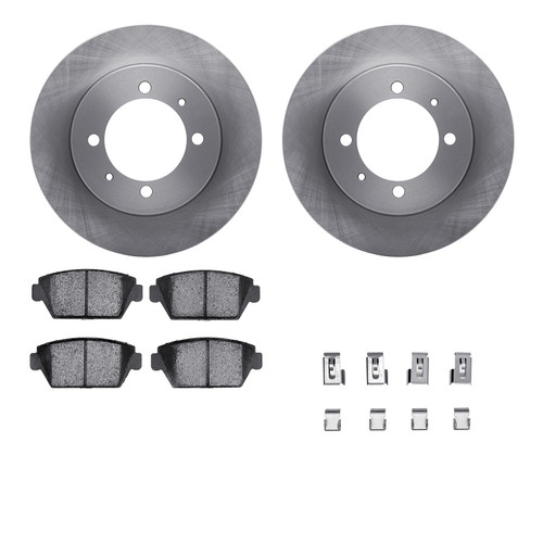 DFC Brake Rotor with 5000 Brake Pads and Hardware Kit 6512-72101