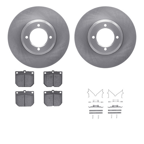 DFC Brake Rotor with 5000 Brake Pads and Hardware Kit 6512-76147