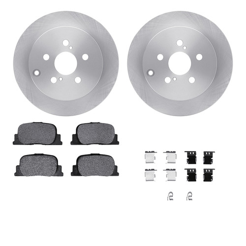 DFC Brake Rotor with 5000 Brake Pads and Hardware Kit 6512-76408