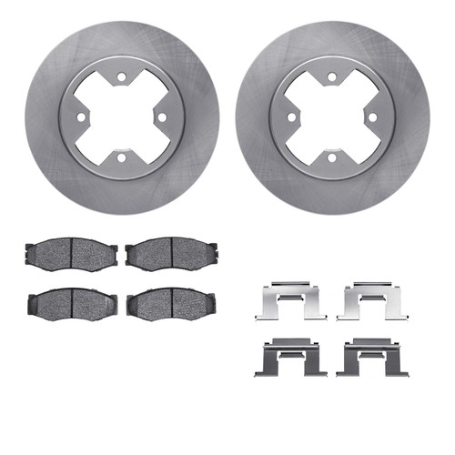 DFC Brake Rotor with 5000 Brake Pads and Hardware Kit 6512-67263