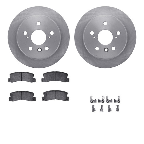 DFC Brake Rotor with 5000 Brake Pads and Hardware Kit 6512-76330