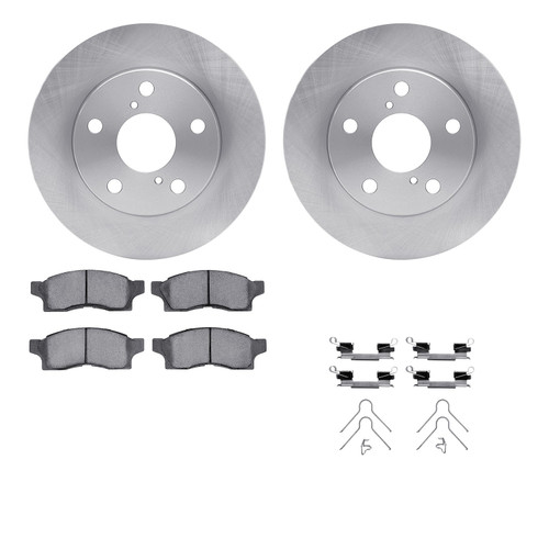 DFC Brake Rotor with 5000 Brake Pads and Hardware Kit 6512-76155