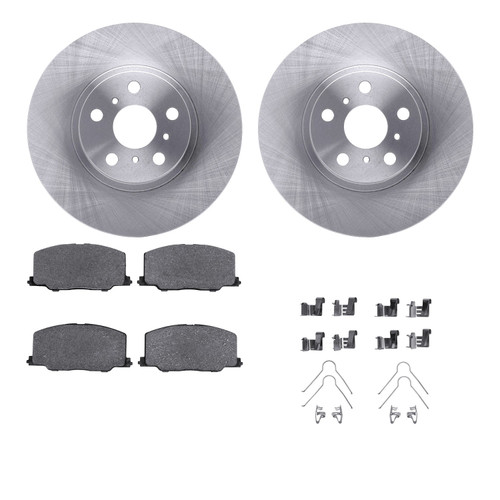 DFC Brake Rotor with 5000 Brake Pads and Hardware Kit 6512-76284