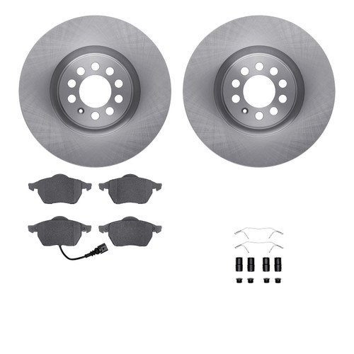 DFC Brake Rotor with 5000 Brake Pads and Hardware Kit 6512-74283