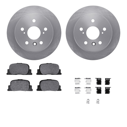 DFC Brake Rotor with 5000 Brake Pads and Hardware Kit 6512-76332