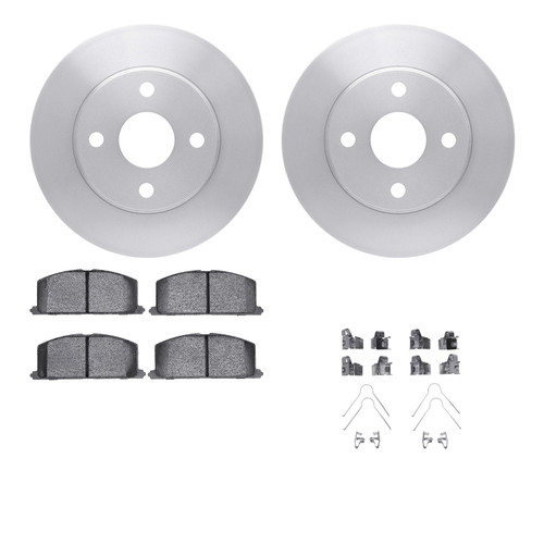 DFC Brake Rotor with 5000 Brake Pads and Hardware Kit 6512-76296