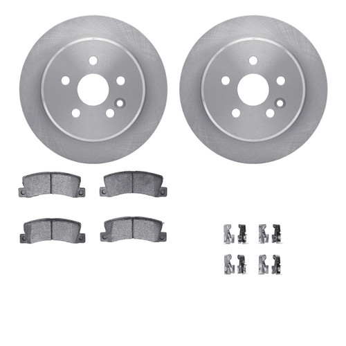 DFC Brake Rotor with 5000 Brake Pads and Hardware Kit 6512-76234