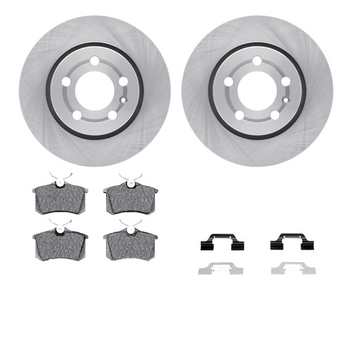 DFC Brake Rotor with 5000 Brake Pads and Hardware Kit 6512-74292