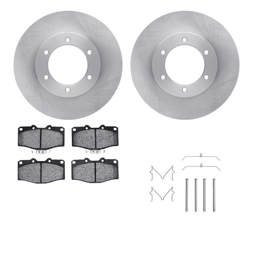 DFC Brake Rotor with 5000 Brake Pads and Hardware Kit 6512-76564