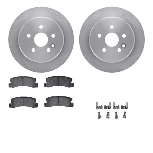 DFC Brake Rotor with 5000 Brake Pads and Hardware Kit 6512-76235