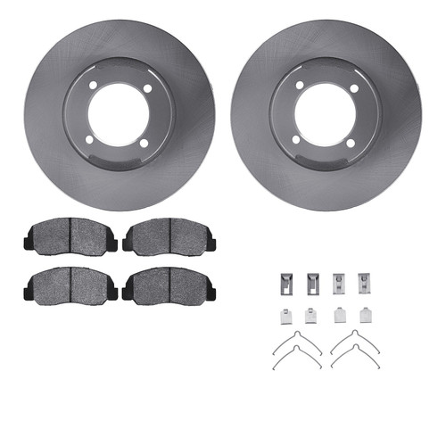 DFC Brake Rotor with 5000 Brake Pads and Hardware Kit 6512-80178