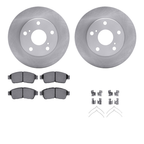 DFC Brake Rotor with 5000 Brake Pads and Hardware Kit 6512-76302