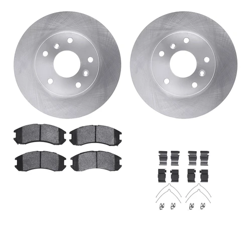 DFC Brake Rotor with 5000 Brake Pads and Hardware Kit 6512-80115