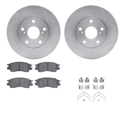 DFC Brake Rotor with 5000 Brake Pads and Hardware Kit 6512-76308