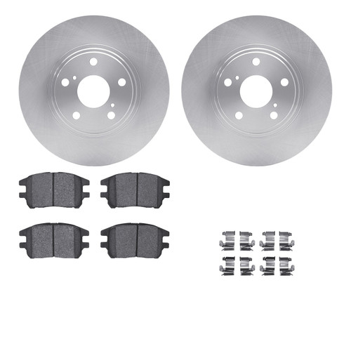 DFC Brake Rotor with 5000 Brake Pads and Hardware Kit 6512-76345
