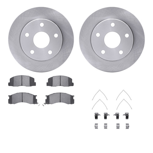 DFC Brake Rotor with 5000 Brake Pads and Hardware Kit 6512-76581