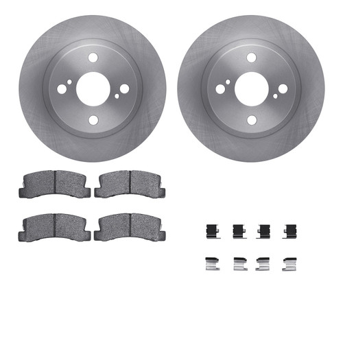 DFC Brake Rotor with 5000 Brake Pads and Hardware Kit 6512-76257