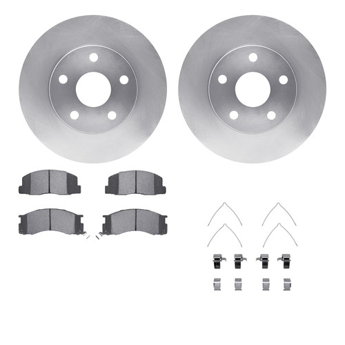 DFC Brake Rotor with 5000 Brake Pads and Hardware Kit 6512-76590